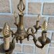 Elegant antique bronze chandelier with 5 light arms, in Louis XV style.