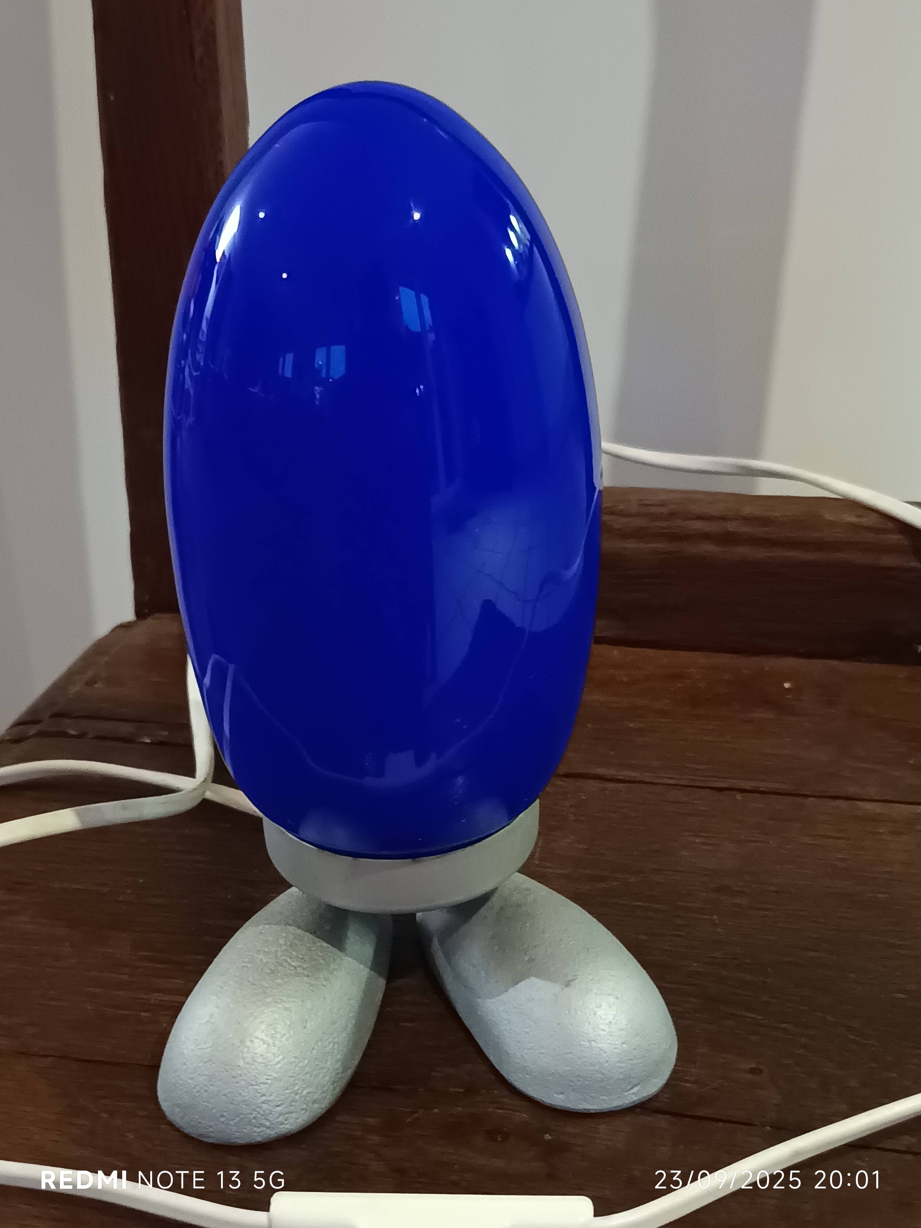 Ikea 1190 Dino Egg bedside lamp blue Tsasuo Konno
