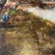Tableau HST "Animated Lakeside Landscape" by Barbizon school, signed Décharme.