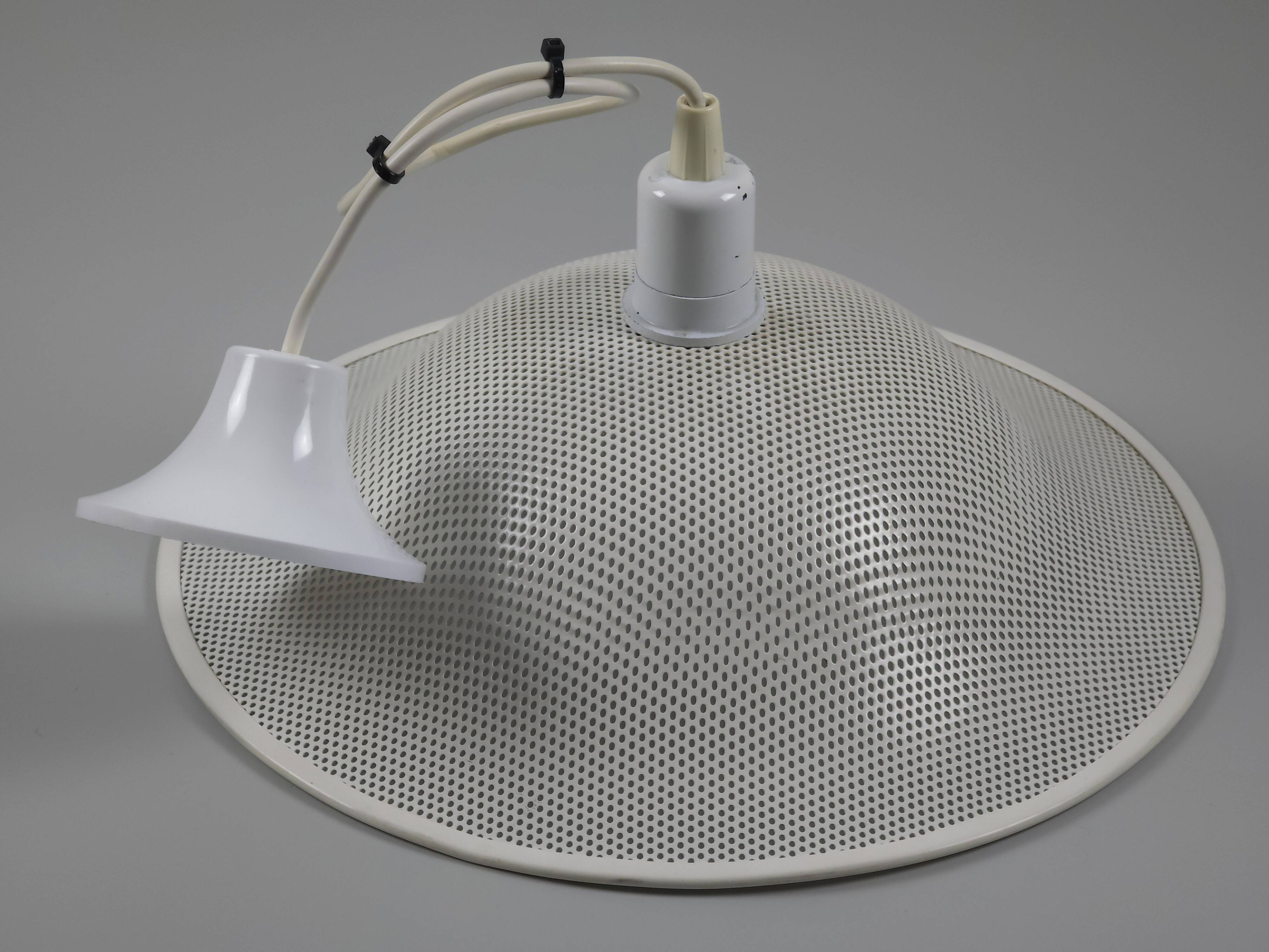 Vintage 1980s Postmodern-Industrial Perforated Pendant Lamp By Massive.