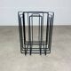 Black metal magazine rack by Willy Glaeser for TMP, 1980s.