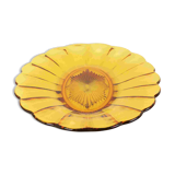 Val Saint Lambert Fruit bowl Amber Luxval Art Deco 1935