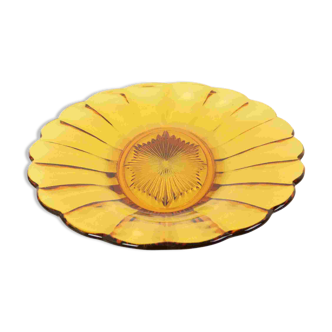 Val Saint Lambert Fruit bowl Amber Luxval Art Deco 1935