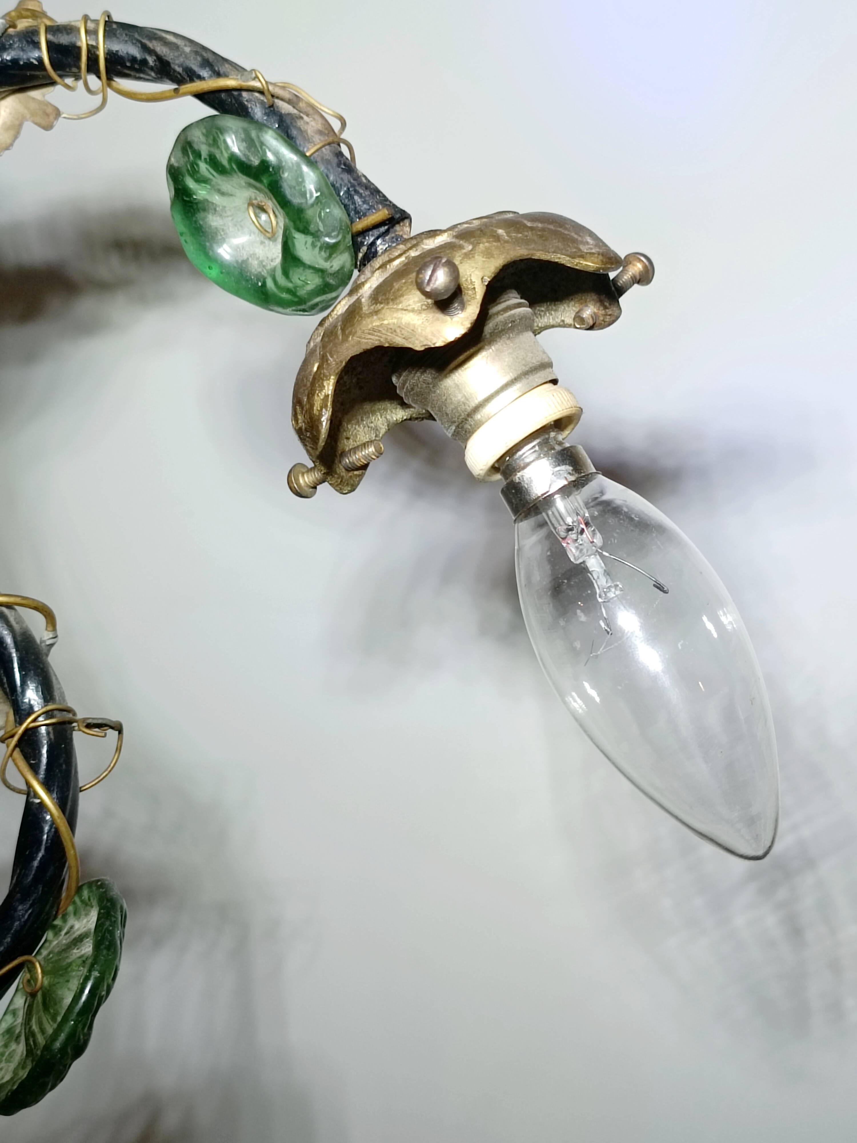 Lampe sculpturale Grappe de raisins verre de Murano 1960s