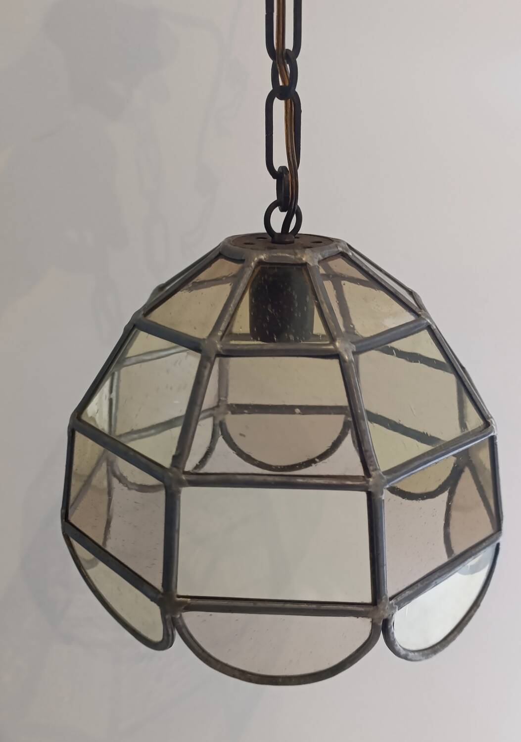 Lustre verre coloré et étain