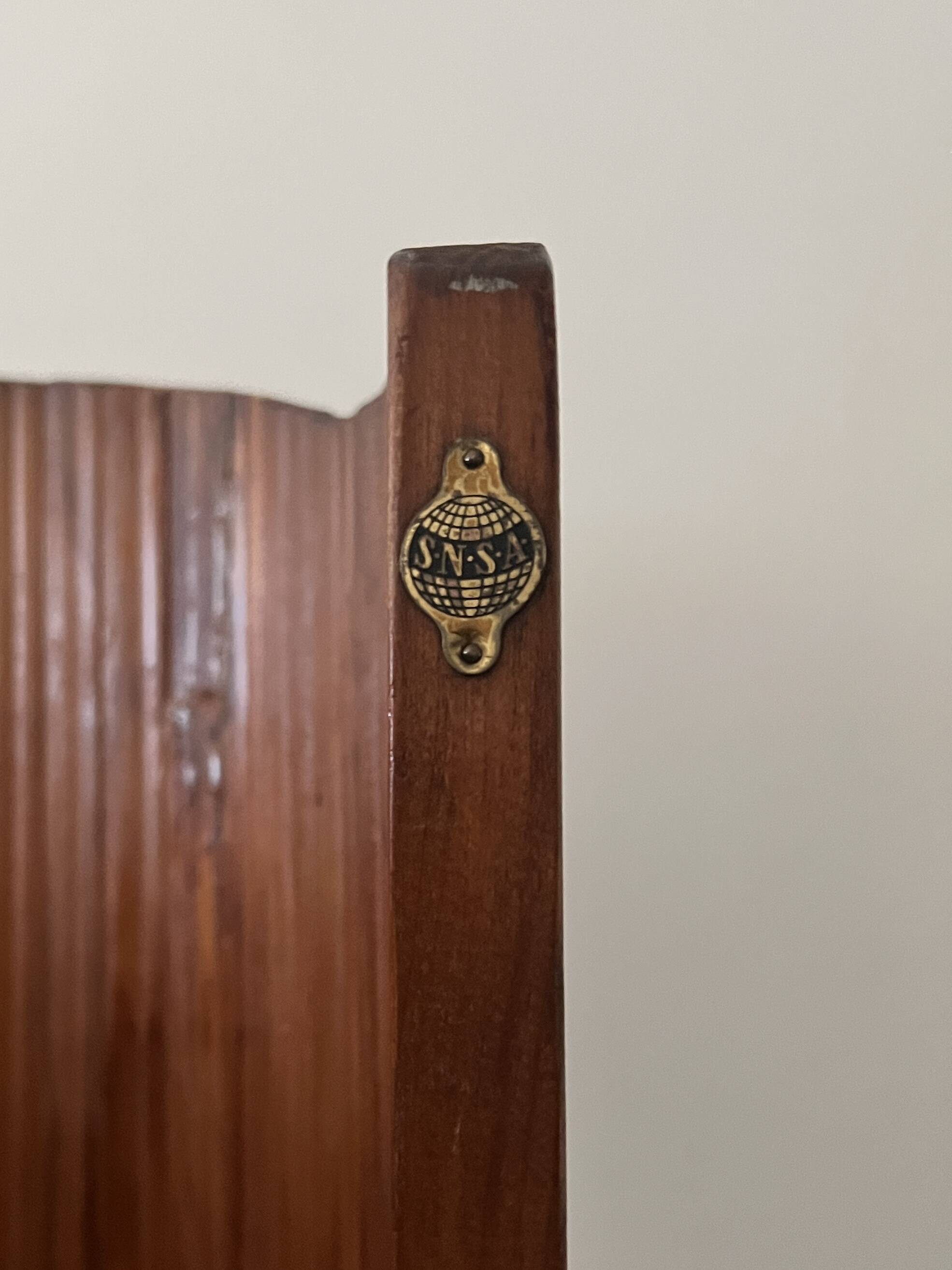 Modular wooden screen / partition by Baumann, SNSA design 1950