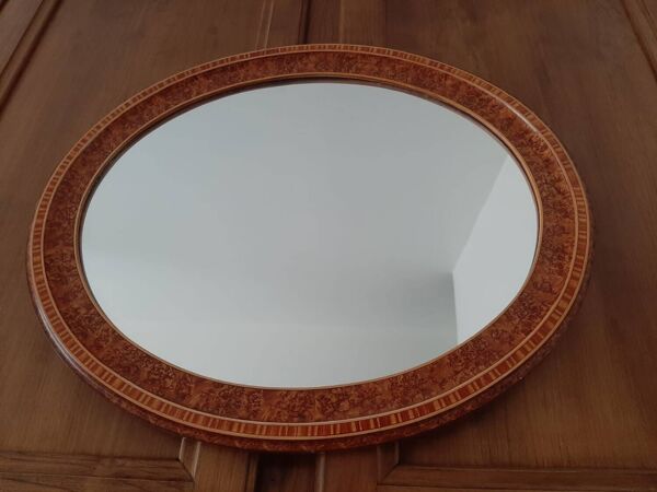 Miroir ovale style Belle Époque - Art Déco