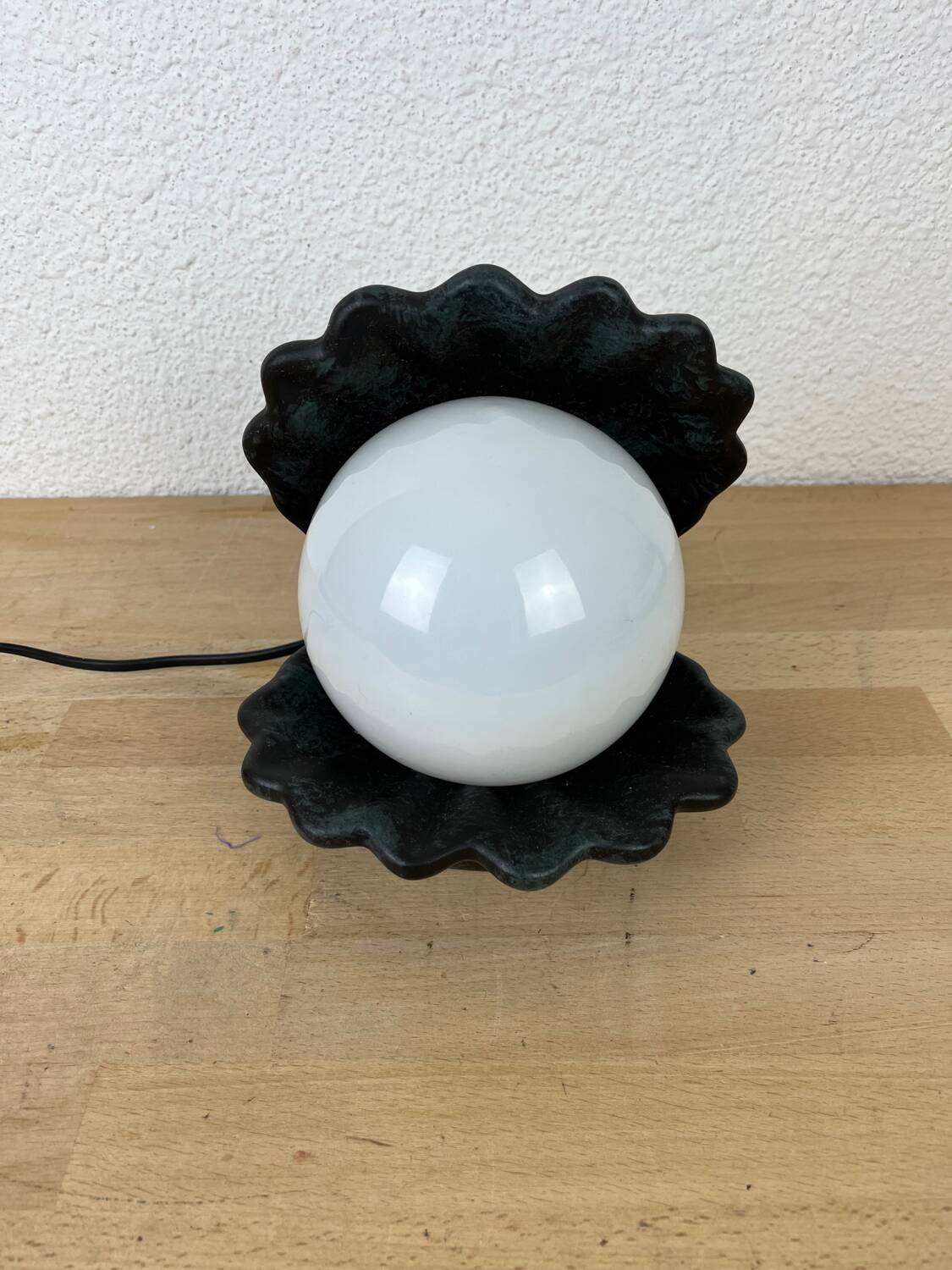 Lampe coquillage céramique vintage