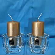 Pair of crystal candle holders saint-louis original box