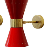 Red diabolo wall lamp