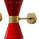 Red diabolo wall lamp