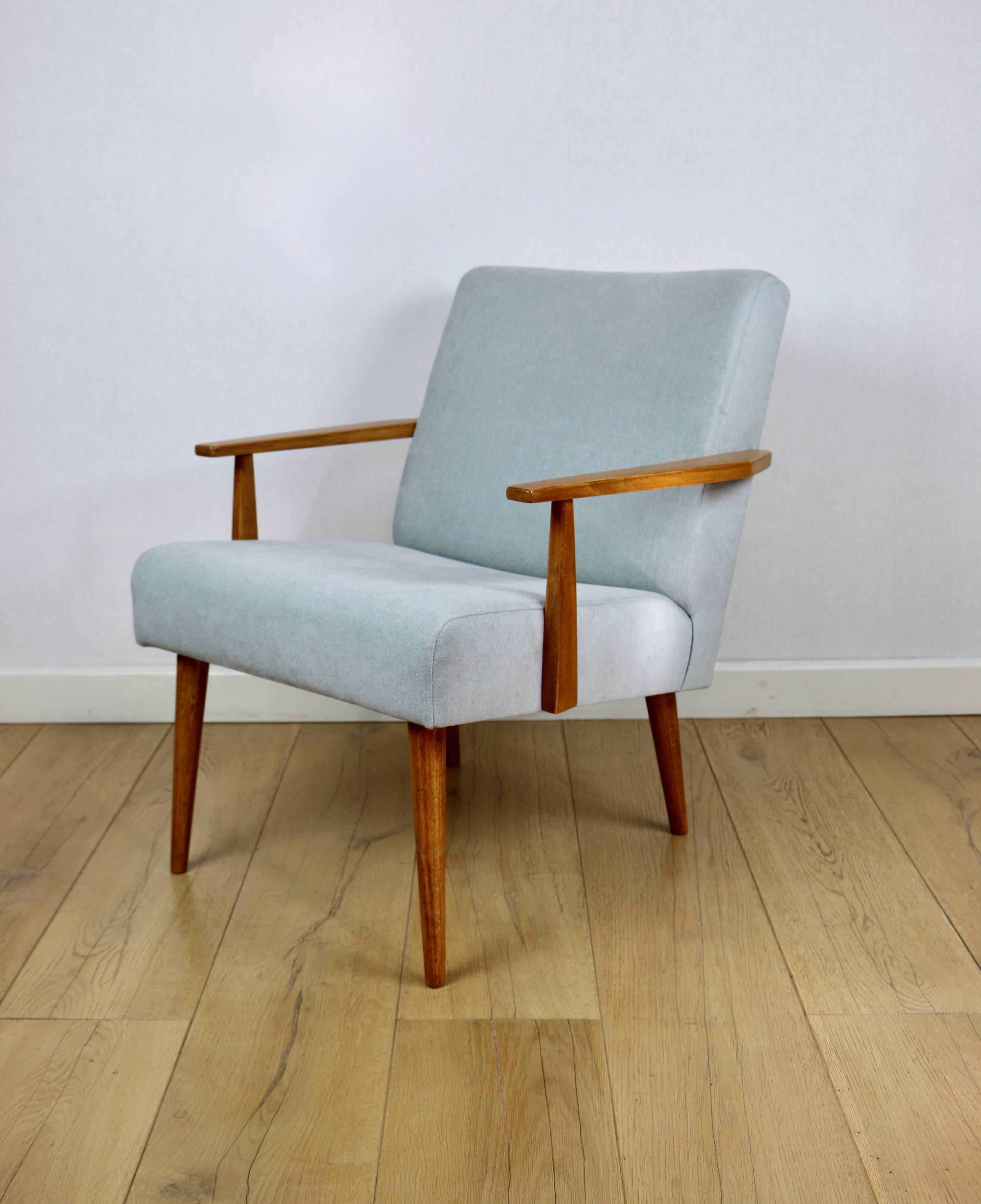 Vintage armchair with armrests Loft - blue sky