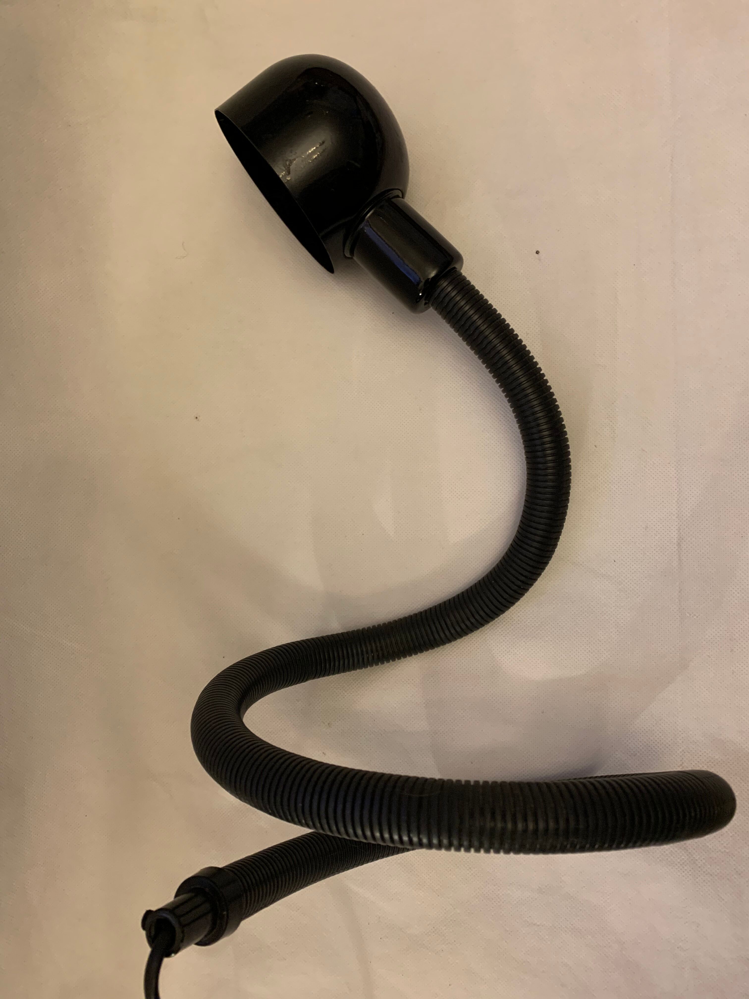 Black Hebi lamp by Isao Hosoe for Valenti Luce 1970