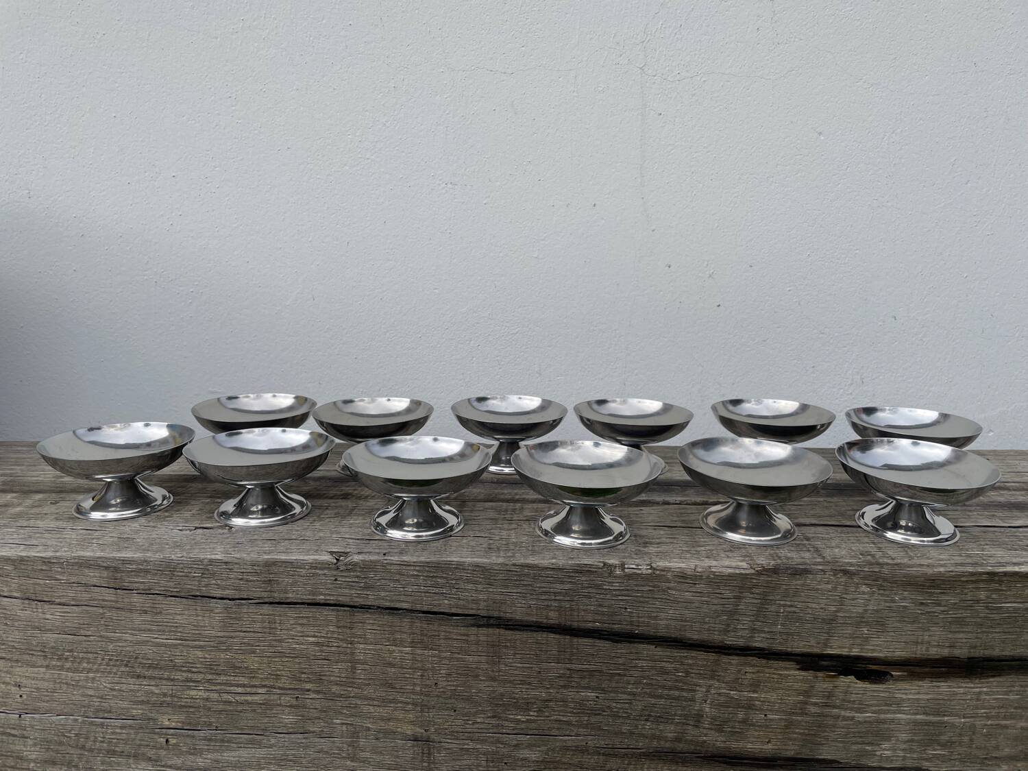 12 coupelles inox / coupes vintage 1970