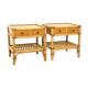 Set of 2 rattan bedside tables, DUX, Sweden, 1960