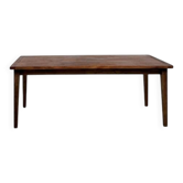 Oak dining table with tapered legs, 1970s.