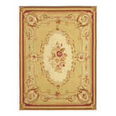 Handmade European Vintage Aubusson Kilim 265 cm x 366 cm