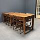 Large antique drapery fabric table