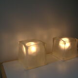 Paire de lampes glacon vintage ikea