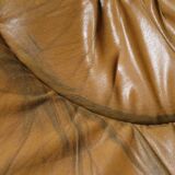 Series of 6 vintage Cidue Italy chairs in leather and metal, 1970s