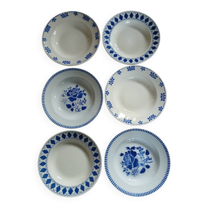 6 assiettes creuses anciennes