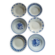 6 mismatched antique deep plates