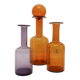 Set of 3 Scandinavian bottle vases Otto Brauer 1960