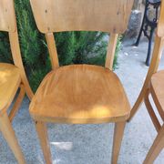 4 chaises bistrot, teinte claire