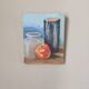Contemporary acrylic painting on canvas still life countryside decoration