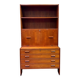 Commode bibliothèque bar scandinave en teck vintage années 60
