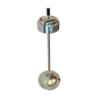 Tulip standing ashtray in chromed aluminum