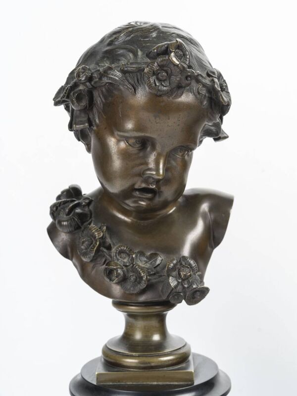 « Les Enfants de Bacchus » Paire de Putti en bronze Fin du XIXème Sièc
