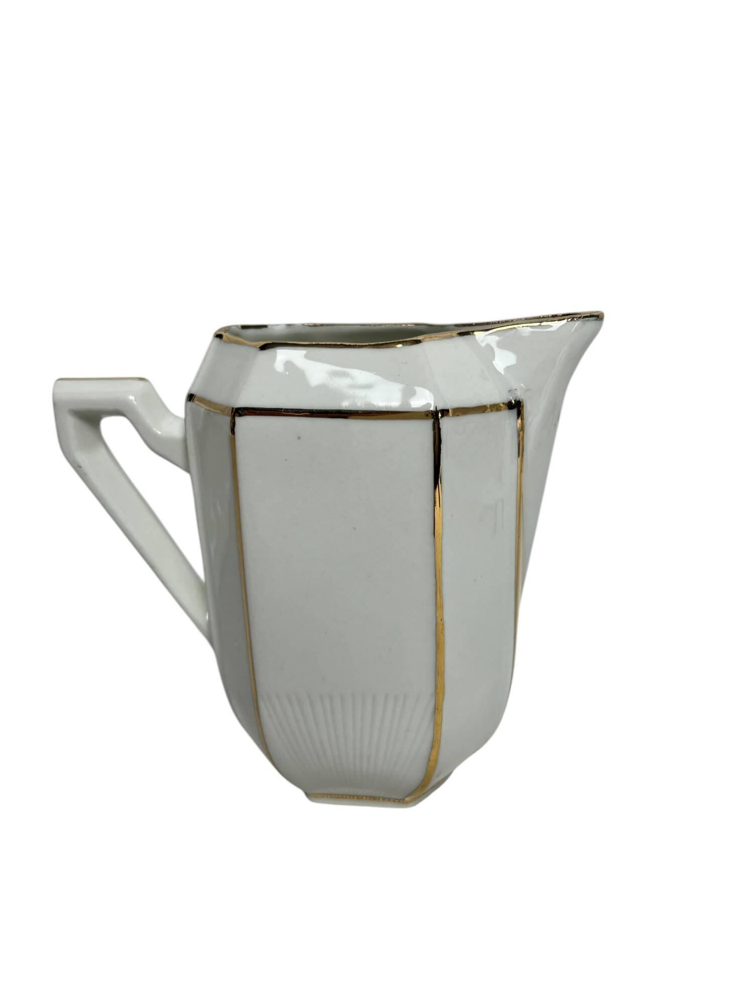 Art Deco, Limoge porcelain jug with gold rim circa 1930