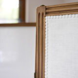 Wood and linen screen