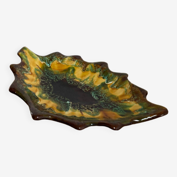 Vallauris ceramic leaf fruit bowl