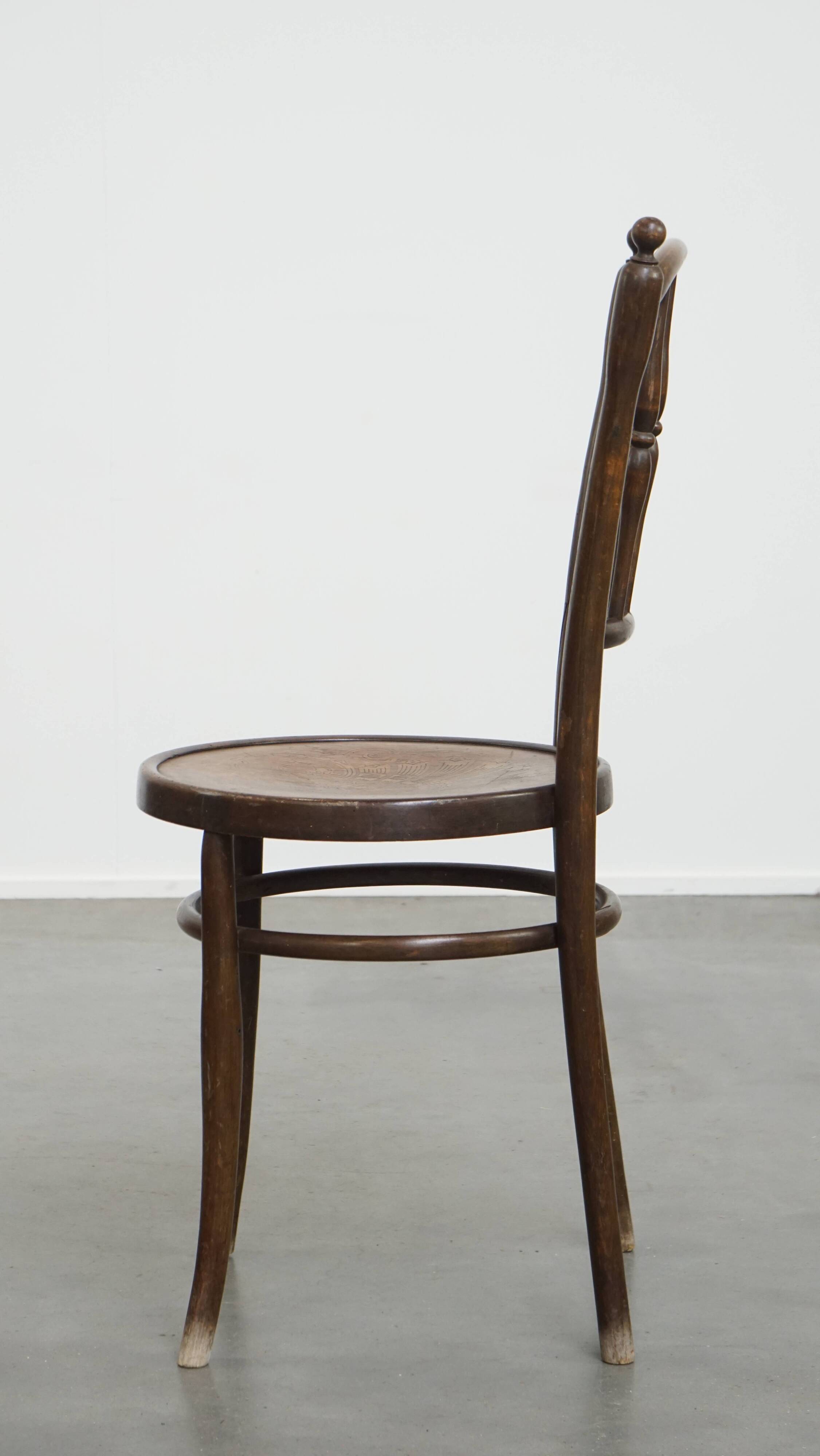 Bistro chair with carved seat