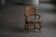 Razorblade armchair from the mid-20th century by Henning Kjærnulf, oak and lambswool, 1960.