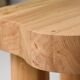 Table basse ronde PLOT-P4 - chêne clair scandinave