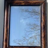 Classic wooden rectangular mirror