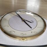 Pendulum, white formica clock, triangle shape, vintage, functional