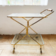 Italian brass serving trolley, 1950s
