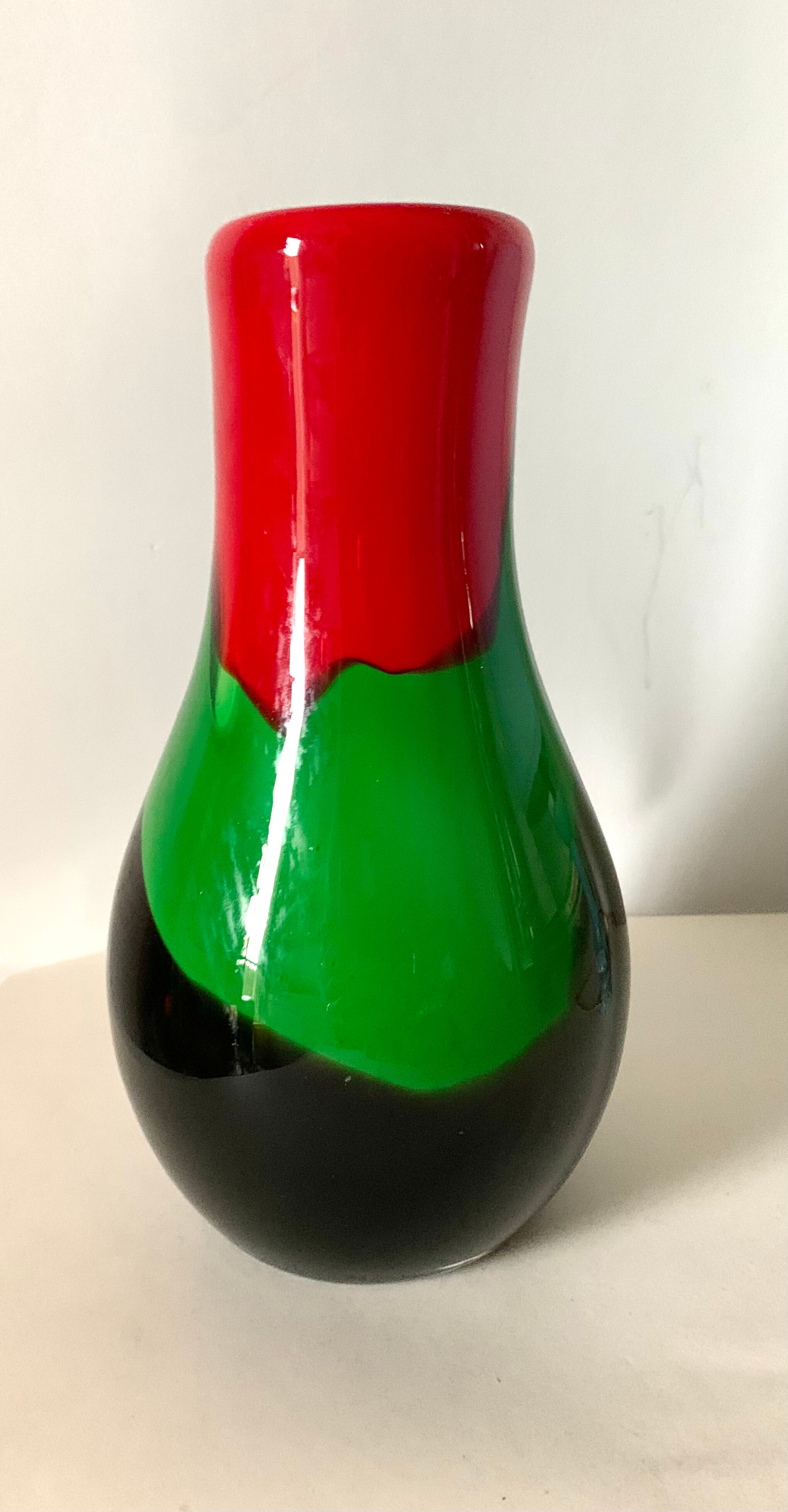 Multicolor glass vase