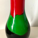 Vase en verre multicolore