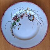 Plate Sarreguemines Butterfly decoration