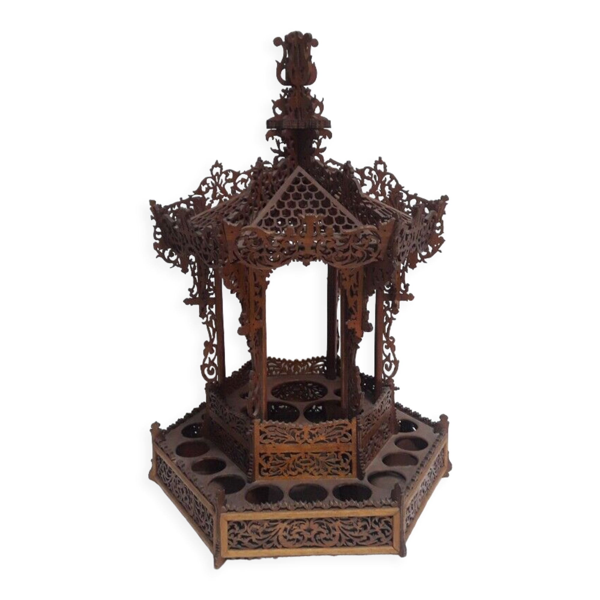 Liquor cellar bandstand wooden cut early XX °
