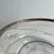 Glass and silver-plated metal salad bowl, silver rim.