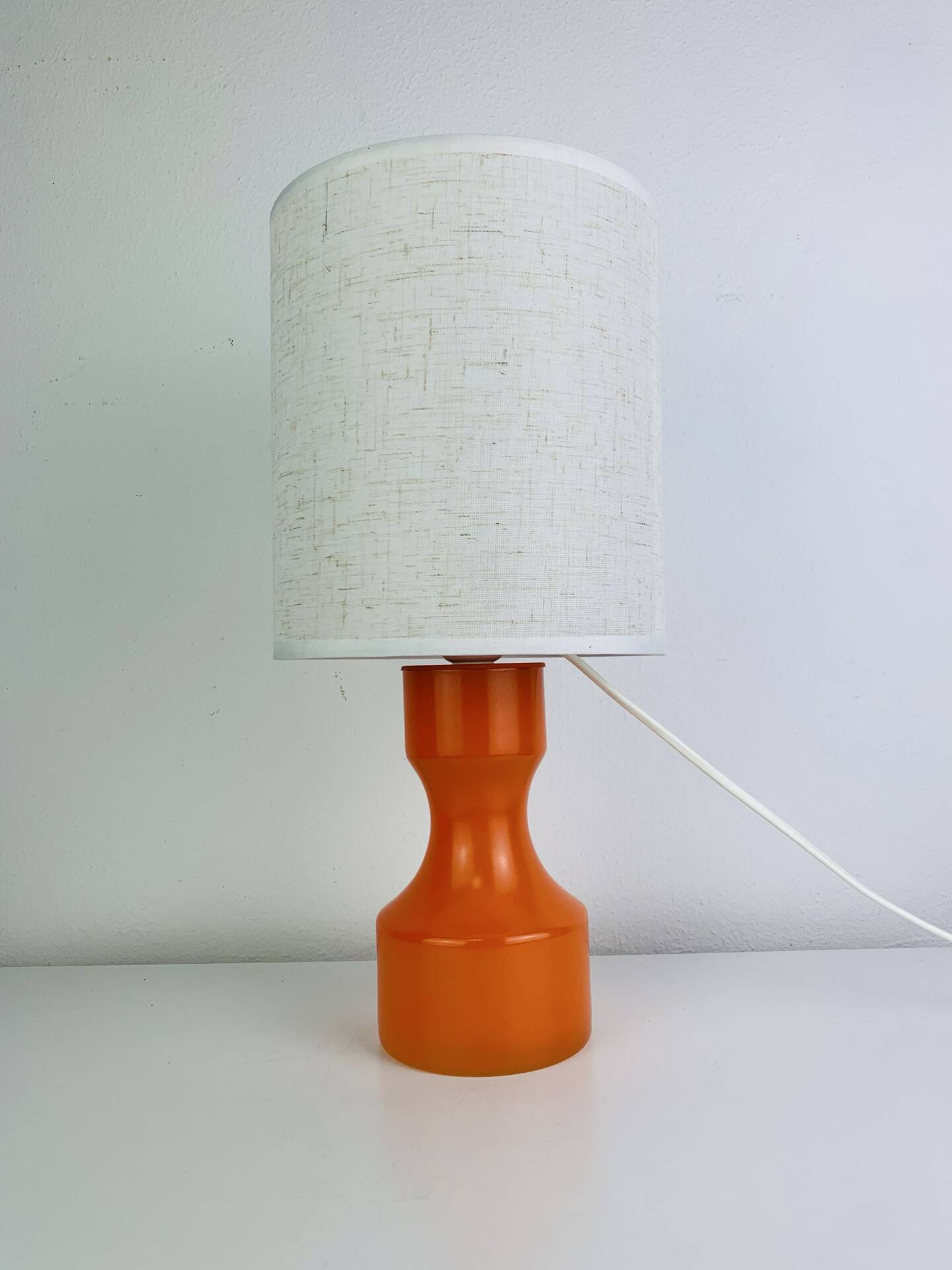 Lampe 70’s opaline orange vintage