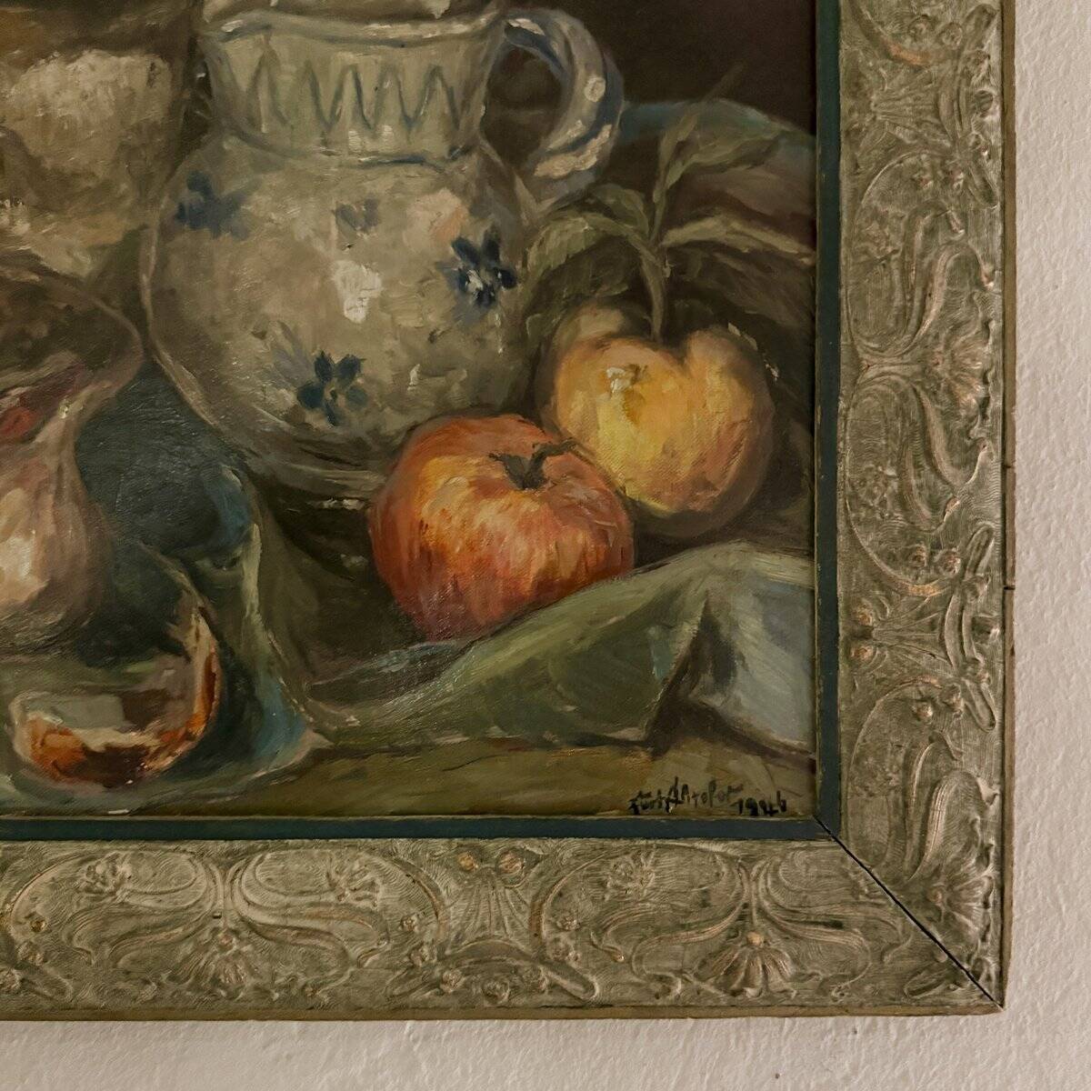 Kurt Schaefer, Still Life, 1942, Oil on Canvas, Framed