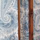 Wood and cashmere fabric screen