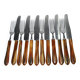 SOLINGEN Lot of 12 cheese cutlery Antique knives with horn handles and steel blades